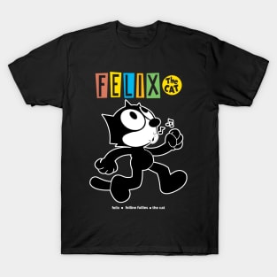 Felix The Cat Retro Faded Design T-Shirt